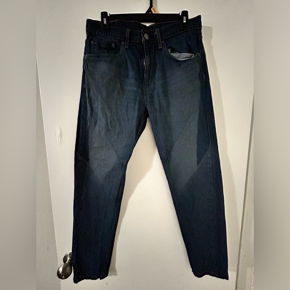 Levi Strauss & Co Men's Dark Blue Straight Jeans